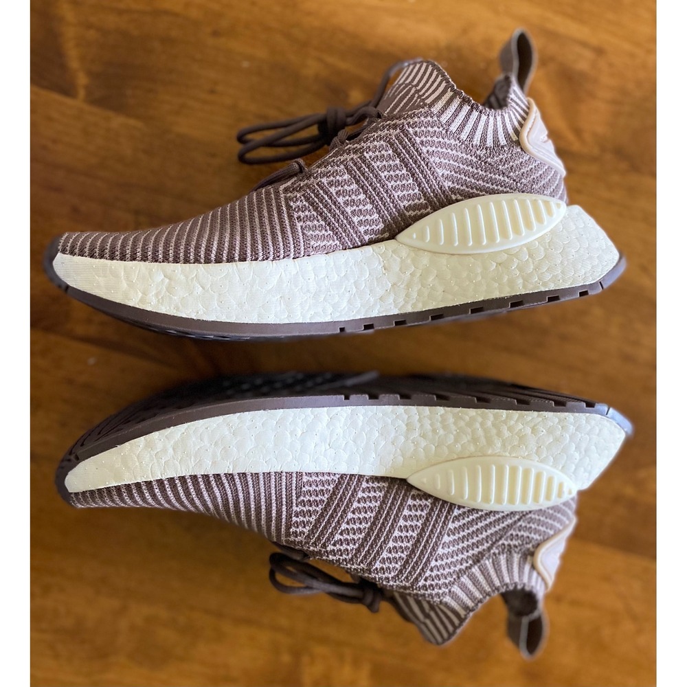 Adidas NMD_W1 Earth Strata Taupe White Women Sneakers Size 8.5 EUC - Picture 3 of 10